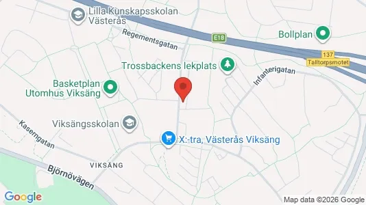 Lägenheter att hyra i Västerås - kort over placeringen