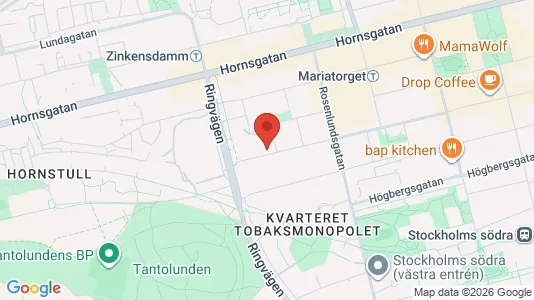 Lägenheter att hyra i Södermalm - kort over placeringen