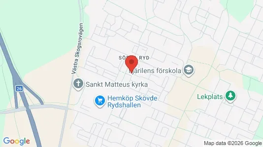 Lägenheter att hyra i Skövde - kort over placeringen