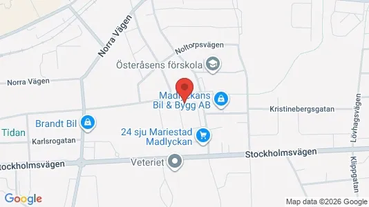 Bostadsrätter till salu i Mariestad - kort over placeringen