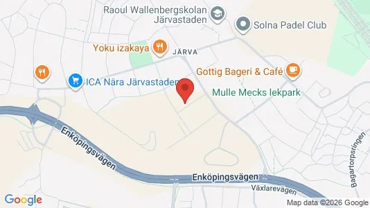Lägenheter till salu i Solna - kort over placeringen