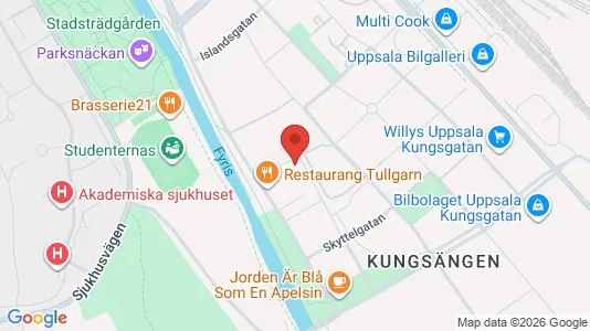 Lägenheter till salu i Uppsala - kort over placeringen