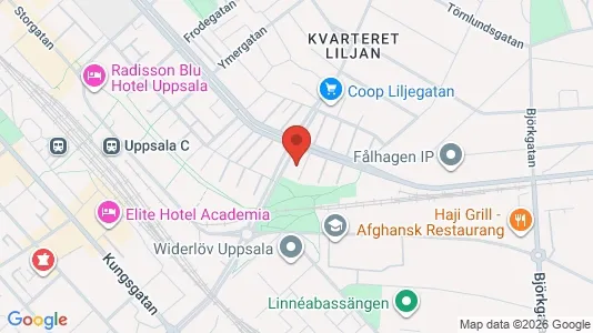 Lägenheter till salu i Uppsala - kort over placeringen