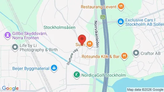 Lägenheter att hyra i Sollentuna - kort over placeringen