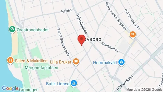 Lägenheter att hyra i Helsingborg - kort over placeringen