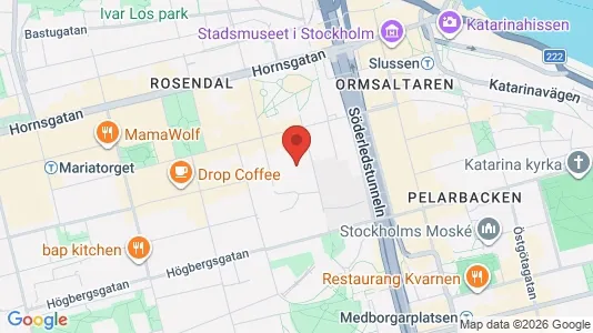 Lägenheter att hyra i Södermalm - kort over placeringen
