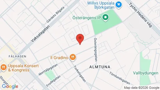 Lägenheter till salu i Uppsala - kort over placeringen