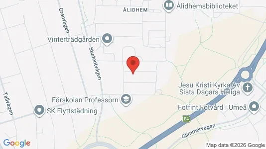 Lägenheter att hyra i Umeå - kort over placeringen