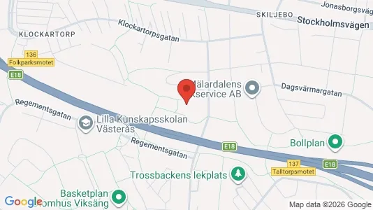 Lägenheter att hyra i Västerås - kort over placeringen