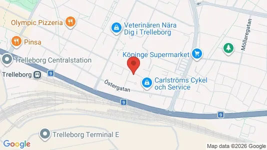 Lägenheter att hyra i Trelleborg - kort over placeringen
