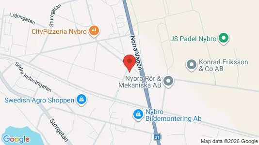 Lägenheter att hyra i Nybro - kort over placeringen