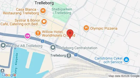 Lägenheter att hyra i Trelleborg - kort over placeringen