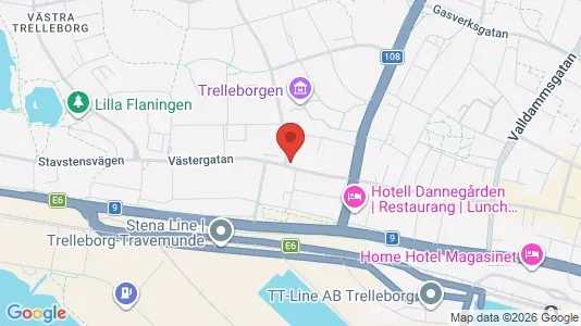 Lägenheter att hyra i Trelleborg - kort over placeringen