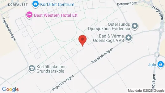Lägenheter att hyra i Östersund - kort over placeringen
