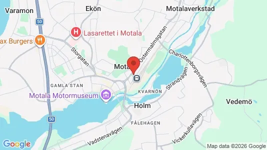 Hus till salu i Motala - kort over placeringen