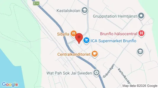 Bostadsrätter till salu i Östersund - kort over placeringen