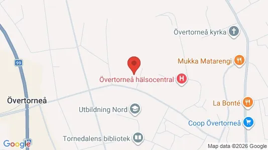 Bostadsrätter till salu i Övertorneå - kort over placeringen