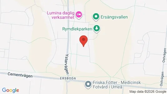 Bostadsrätter till salu i Umeå - kort over placeringen