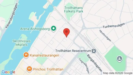 Bostadsrätter till salu i Trollhättan - kort over placeringen