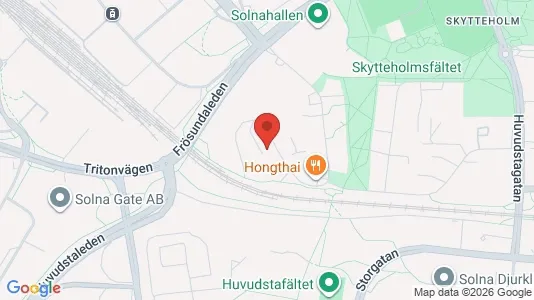Lägenheter till salu i Solna - kort over placeringen