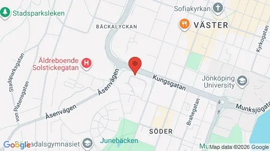 Lägenheter till salu i Jönköping - kort over placeringen