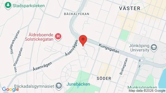 Lägenheter till salu i Jönköping - kort over placeringen