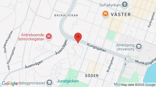 Lägenheter till salu i Jönköping - kort over placeringen
