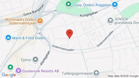 Lägenheter att hyra i Örebro - kort over placeringen