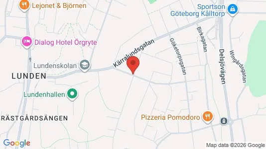 Bostadsrätter till salu i Örgryte-Härlanda - kort over placeringen