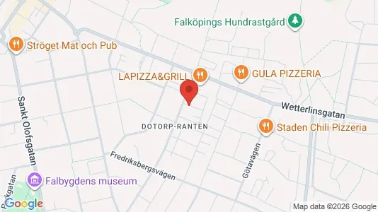 Bostadsrätter till salu i Falköping - kort over placeringen