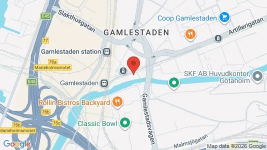 Bostadsrätter till salu i Göteborg Östra - kort over placeringen
