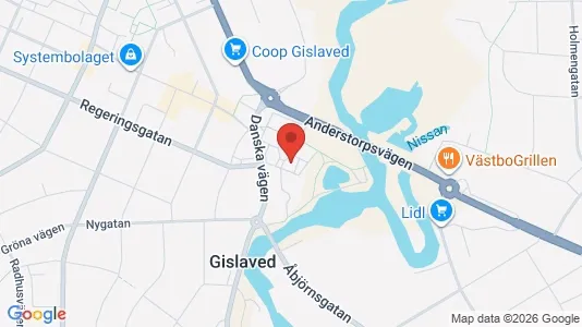 Lägenheter att hyra i Gislaved - kort over placeringen