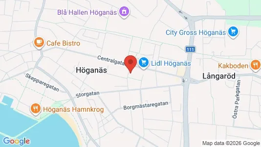 Lägenheter att hyra i Höganäs - kort over placeringen