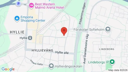 Lägenheter att hyra i Hyllie - kort over placeringen