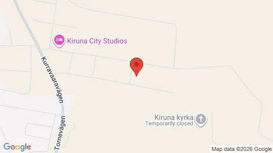 Lägenheter att hyra i Kiruna - kort over placeringen