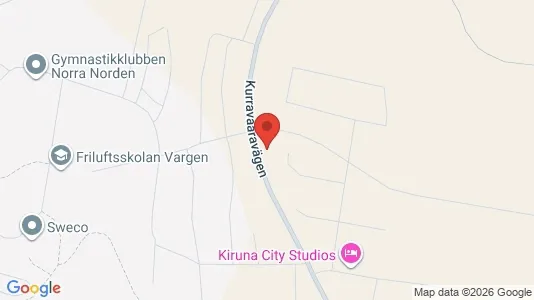 Lägenheter att hyra i Kiruna - kort over placeringen