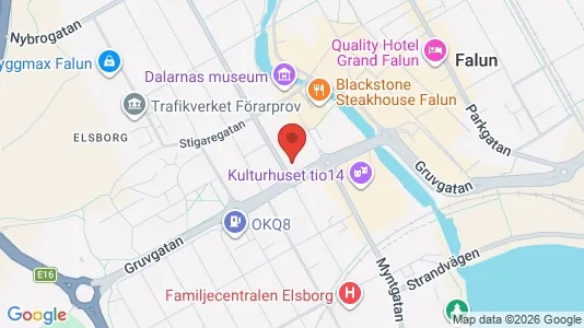 Bostadsrätter till salu i Falun - kort over placeringen