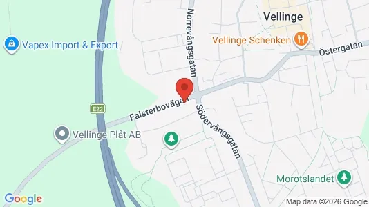 Bostadsrätter till salu i Vellinge - kort over placeringen