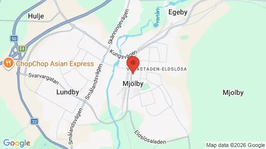 Lägenheter att hyra i Mjölby - kort over placeringen