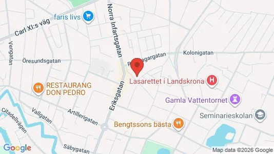 Lägenheter till salu i Landskrona - kort over placeringen