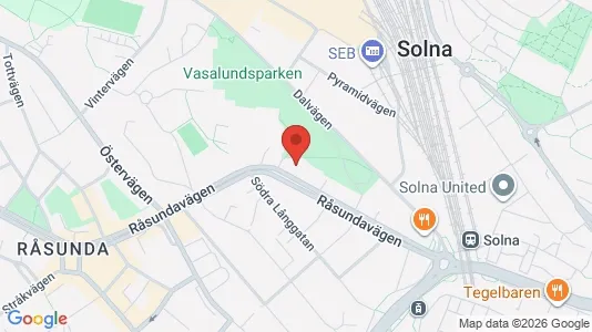 Lägenheter till salu i Solna - kort over placeringen