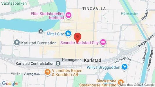 Lägenheter till salu i Karlstad - kort over placeringen