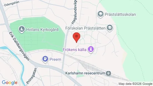 Lägenheter till salu i Karlshamn - kort over placeringen
