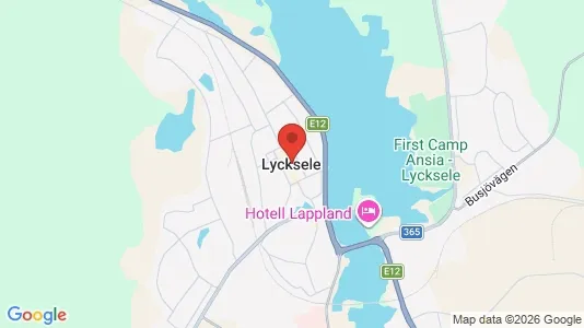 Hus till salu i Lycksele - kort over placeringen