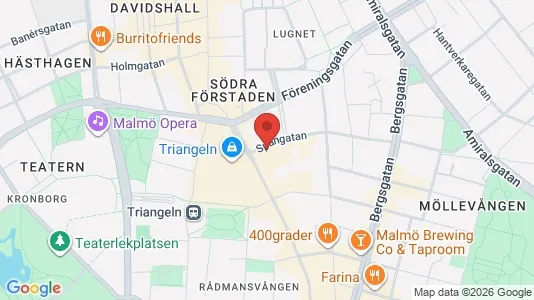 Lägenheter att hyra i Malmö Centrum - kort over placeringen