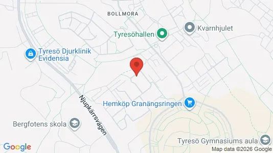 Lägenheter att hyra i Tyresö - kort over placeringen