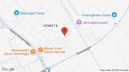 Lägenheter att hyra i Gävle - kort over placeringen