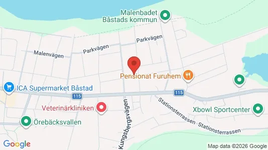 Lägenheter att hyra i Båstad - kort over placeringen