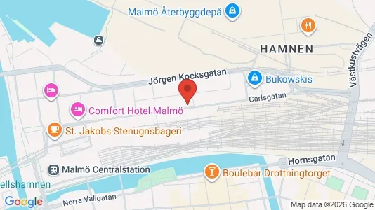 Lägenheter att hyra i Malmö Centrum - kort over placeringen
