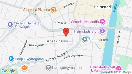 Lägenheter att hyra i Halmstad - kort over placeringen